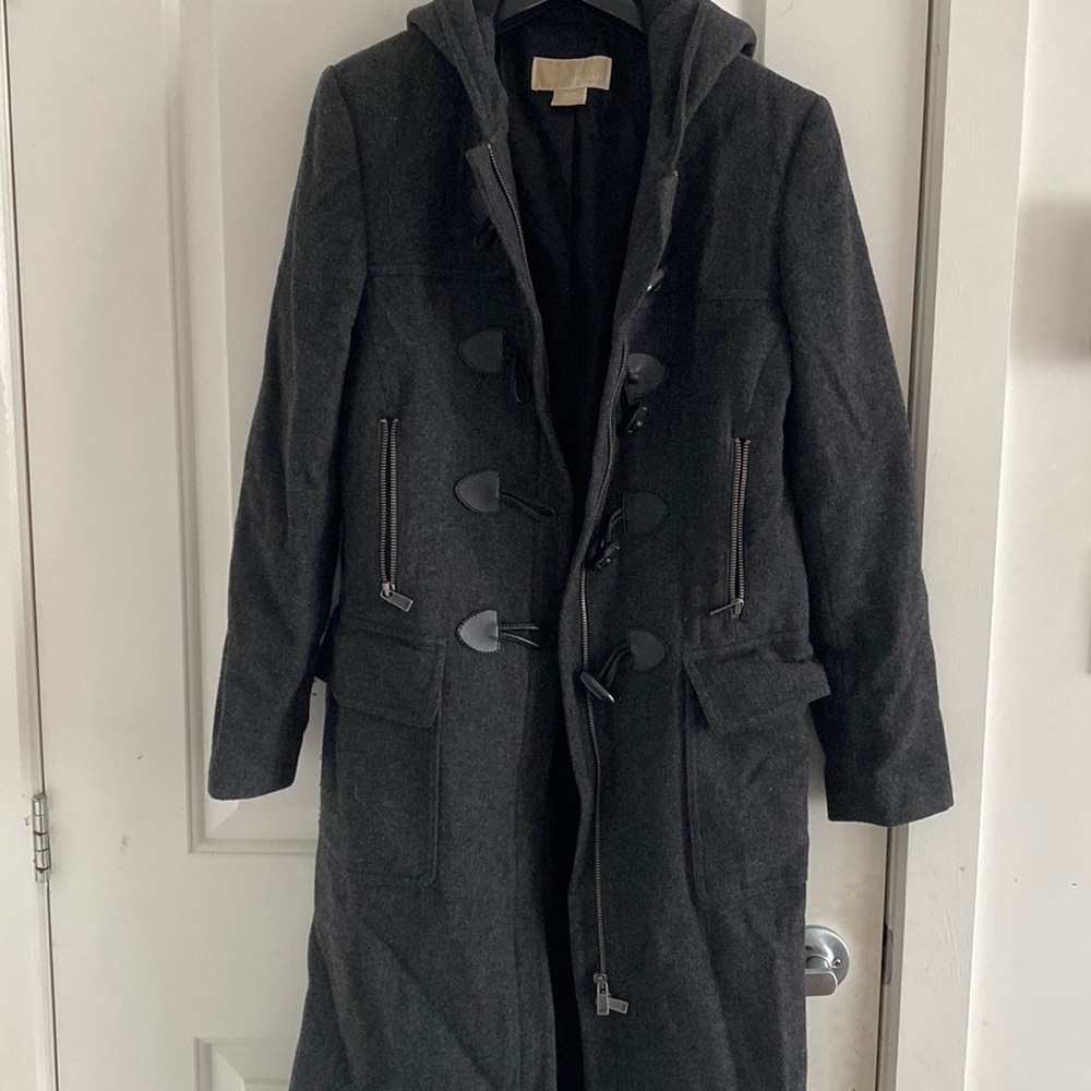 Michael Kors wool coat with hoodie
